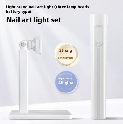 Hand-held Manicure Word Lamp Bracket Degrees Rotary Multifunctional Rack Stick Wear Nail Tip - Lumineé Beauty