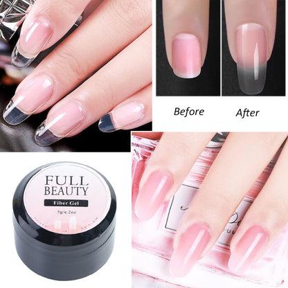 Creacked Repair Glue Nail Fiber Silk Extension Gel Fiberglass Poly UV Builder Gel Polish Manicure Art Prolonged Tool - Lumineé Beauty