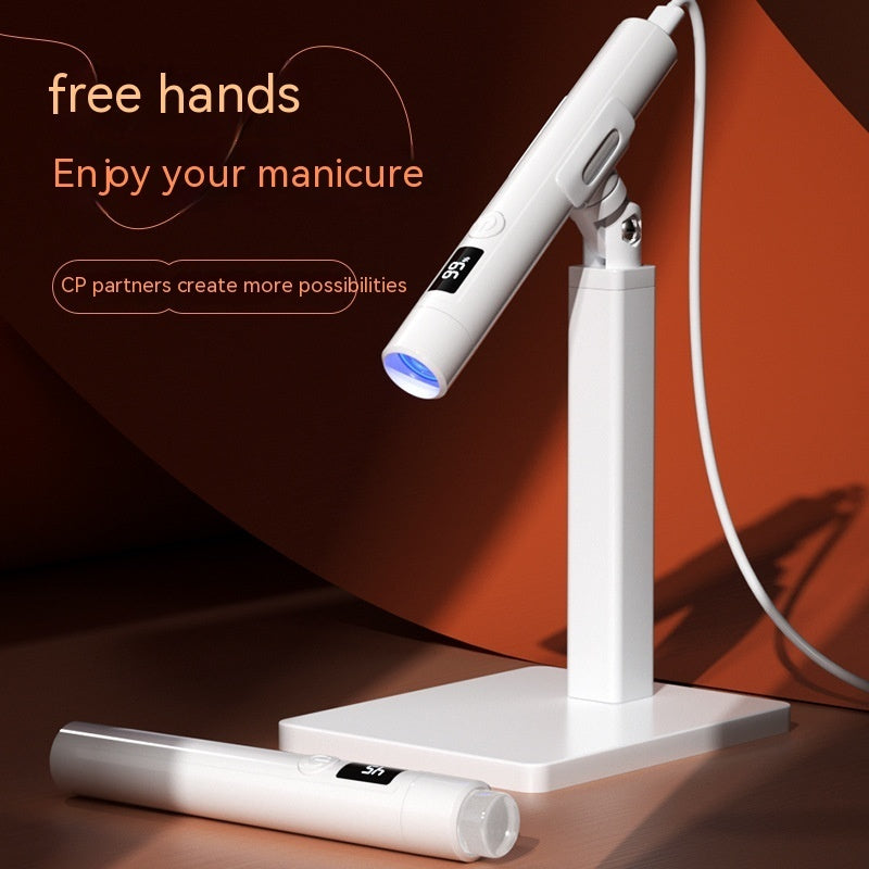 Hand-held Manicure Word Lamp Bracket Degrees Rotary Multifunctional Rack Stick Wear Nail Tip - Lumineé Beauty