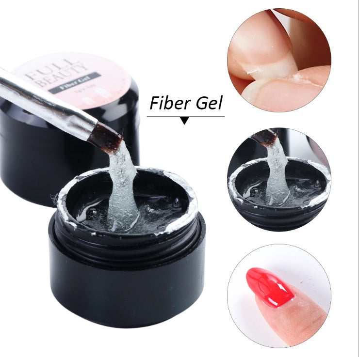 Creacked Repair Glue Nail Fiber Silk Extension Gel Fiberglass Poly UV Builder Gel Polish Manicure Art Prolonged Tool - Lumineé Beauty