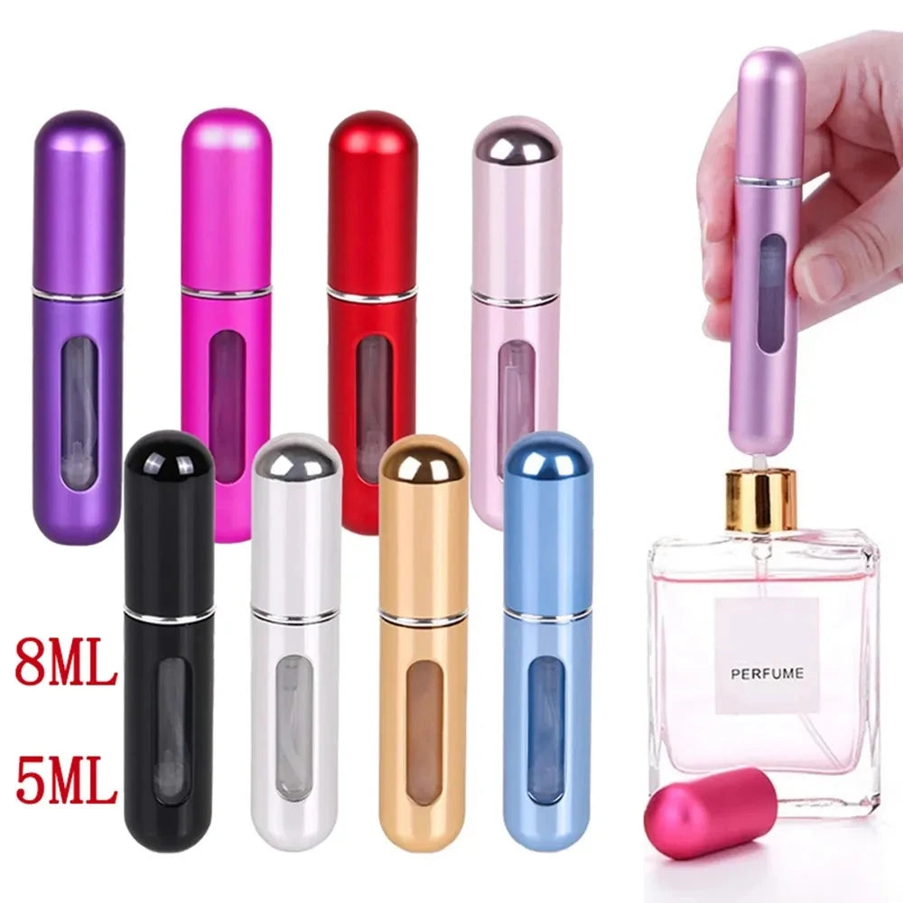 Refillable Mini Perfume Bottle Portable Cosmetic Bottle Spray Bottle Atomizer Spray Container Travel Refillable Bottles 8ml /5ml - Lumineé Beauty