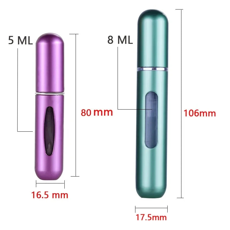 Refillable Mini Perfume Bottle Portable Cosmetic Bottle Spray Bottle Atomizer Spray Container Travel Refillable Bottles 8ml /5ml - Lumineé Beauty